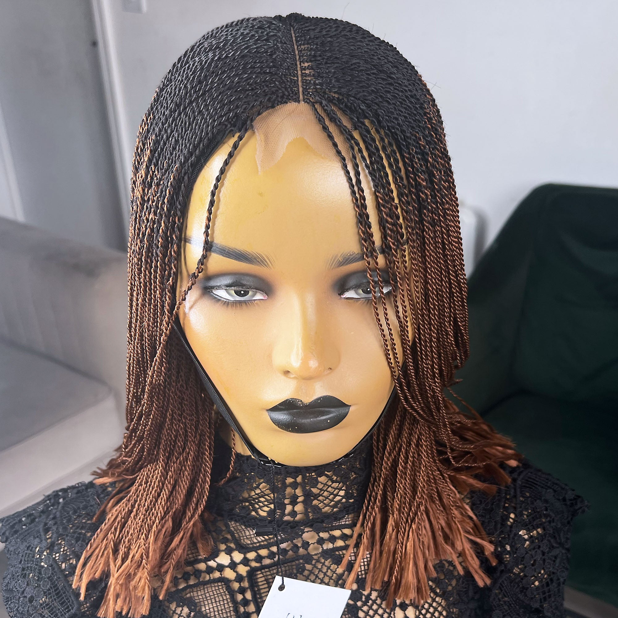 Short Micro Senegalese Twists - #1b/30 Ombre