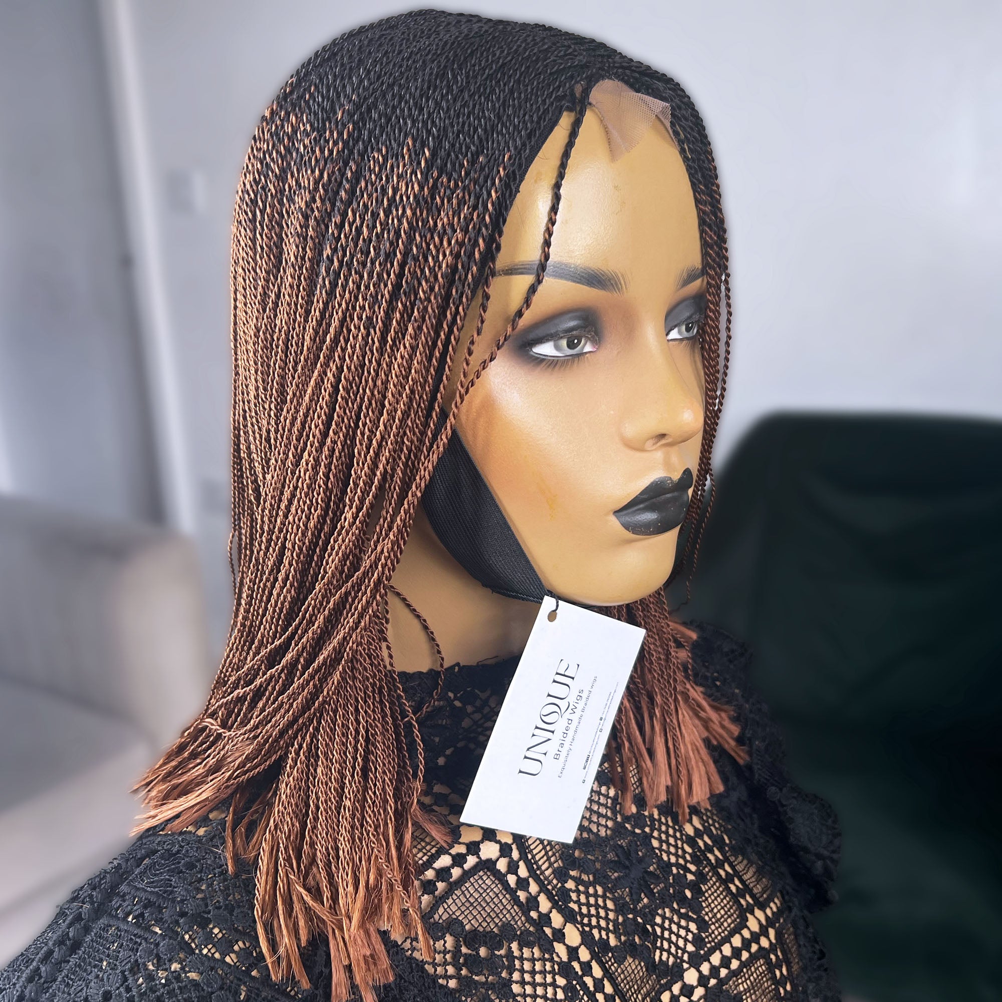 Short Micro Senegalese Twists - #1b/30 Ombre