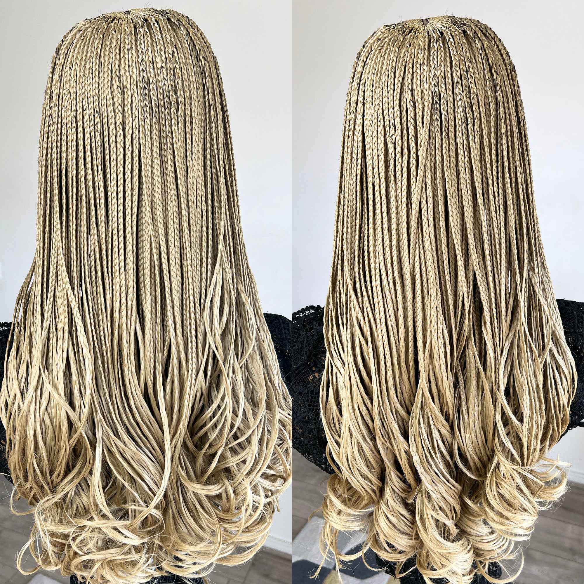 French Curls Cornrow Box Braids - UniqueBraidedWigs