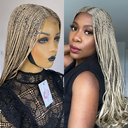 French Curls Cornrow Box Braids - UniqueBraidedWigs