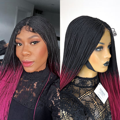 Unique Micro Box Braided Wig - #1b/BG Ombre - UniqueBraidedWigs