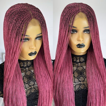 Unique Micro Needle Senegalese Twists Braid Wig - Pinkberry - UniqueBraidedWigs