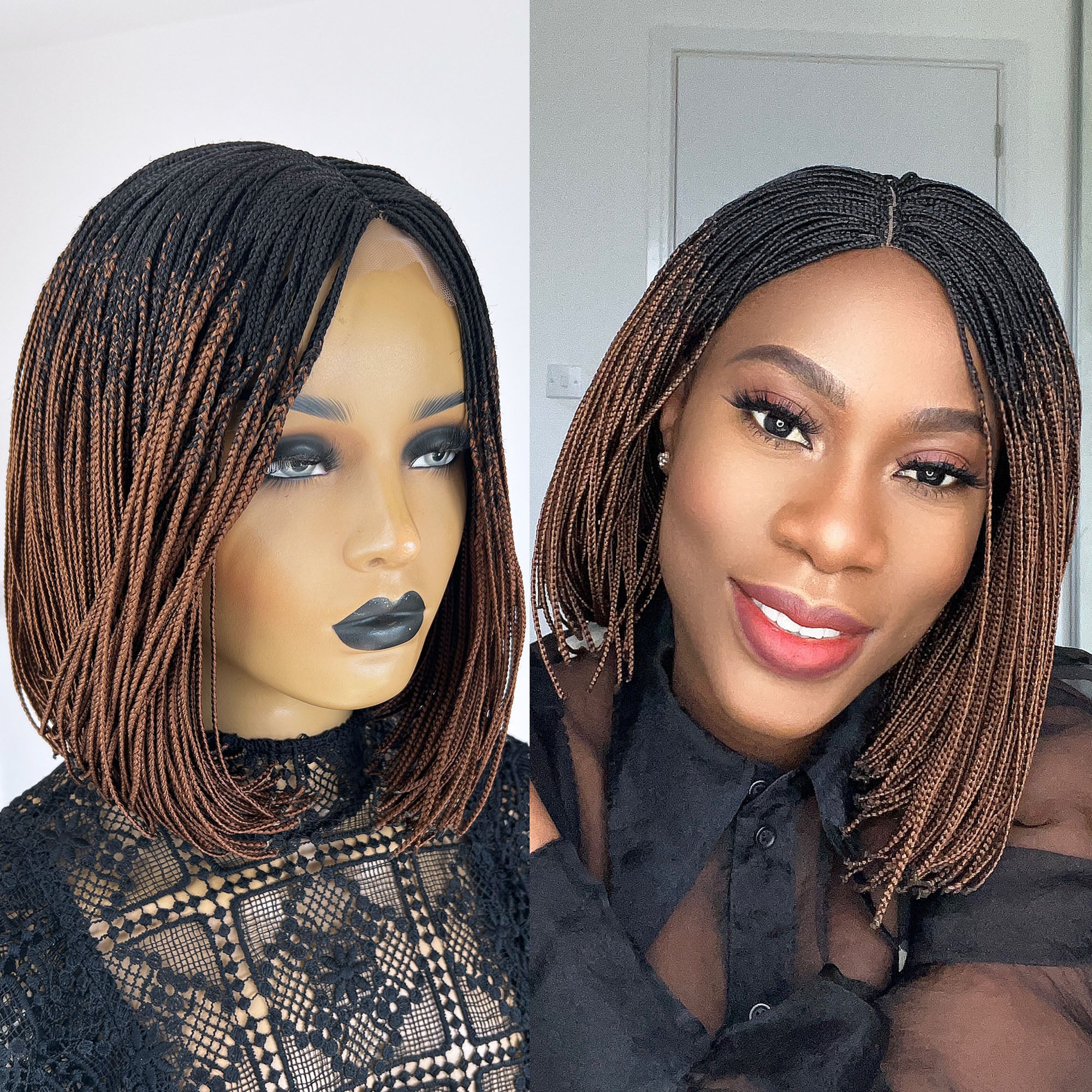 Edna Micro Box Braids - #1b/30 ombre