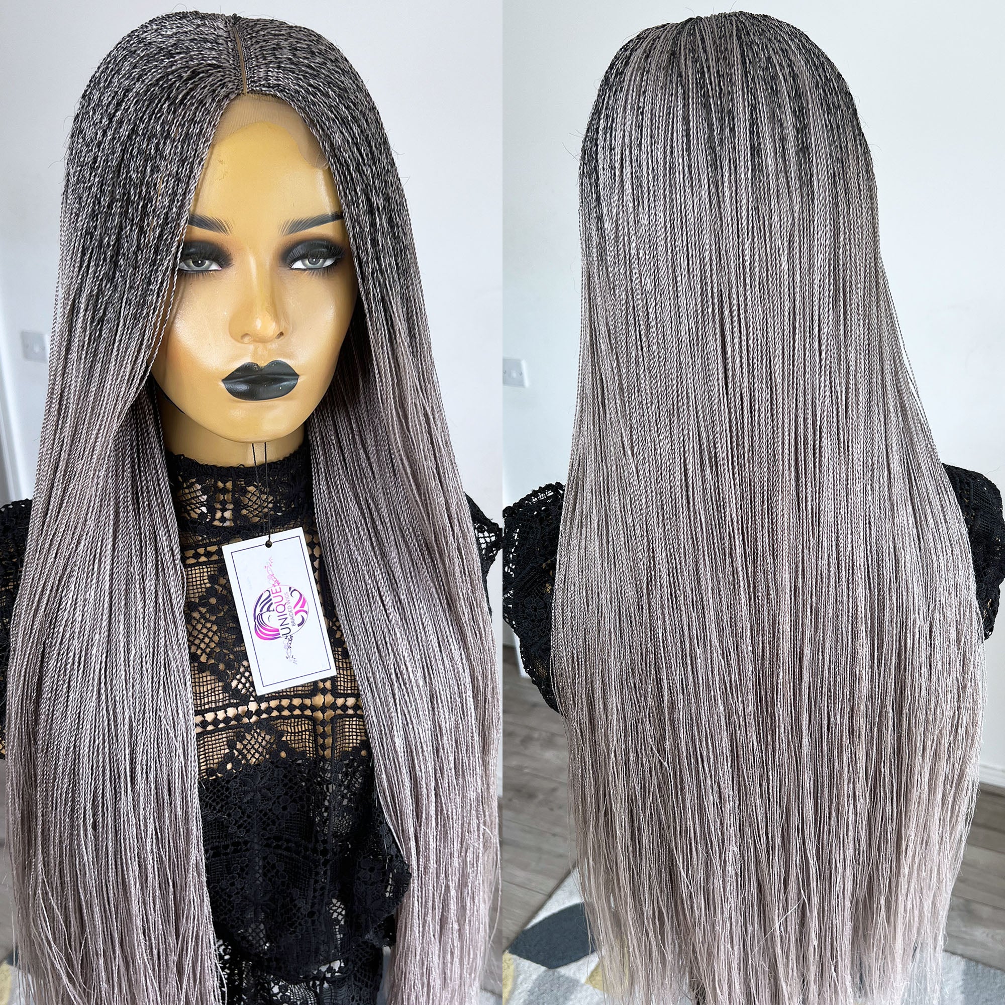 Unique Needle Senegalese Twists Wig - Ash