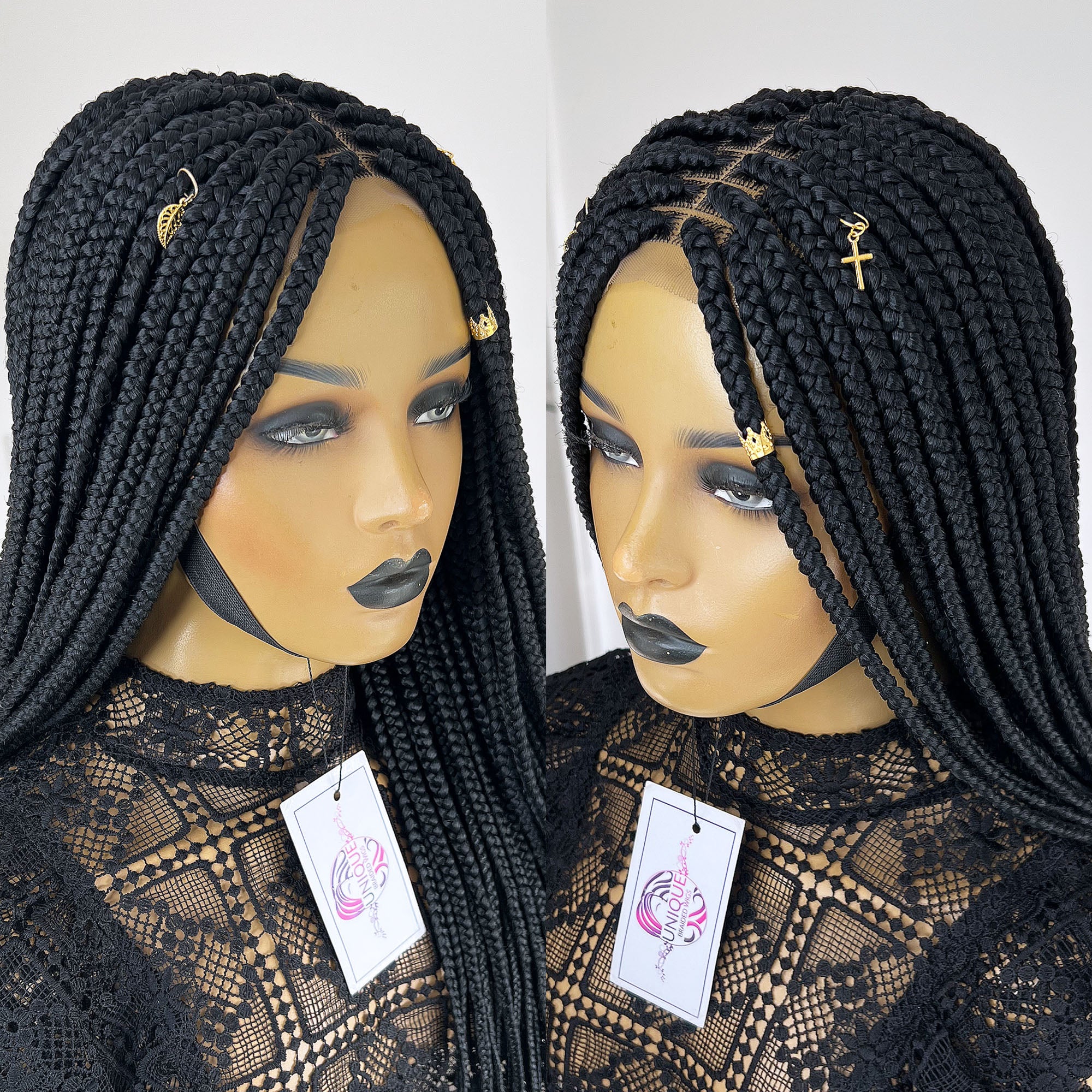 Lace Front Box Braided Wig - Ada - UniqueBraidedWigs