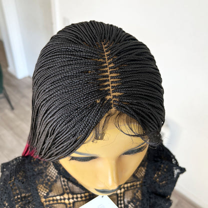 Unique Micro Box Braided Wig - #1b/BG Ombre