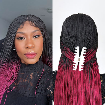 Unique Micro Box Braided Wig - #1b/BG Ombre