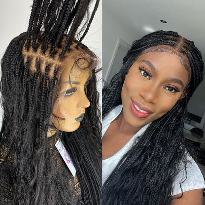 Boho Knotless Braided Wig - Leah - UniqueBraidedWigs