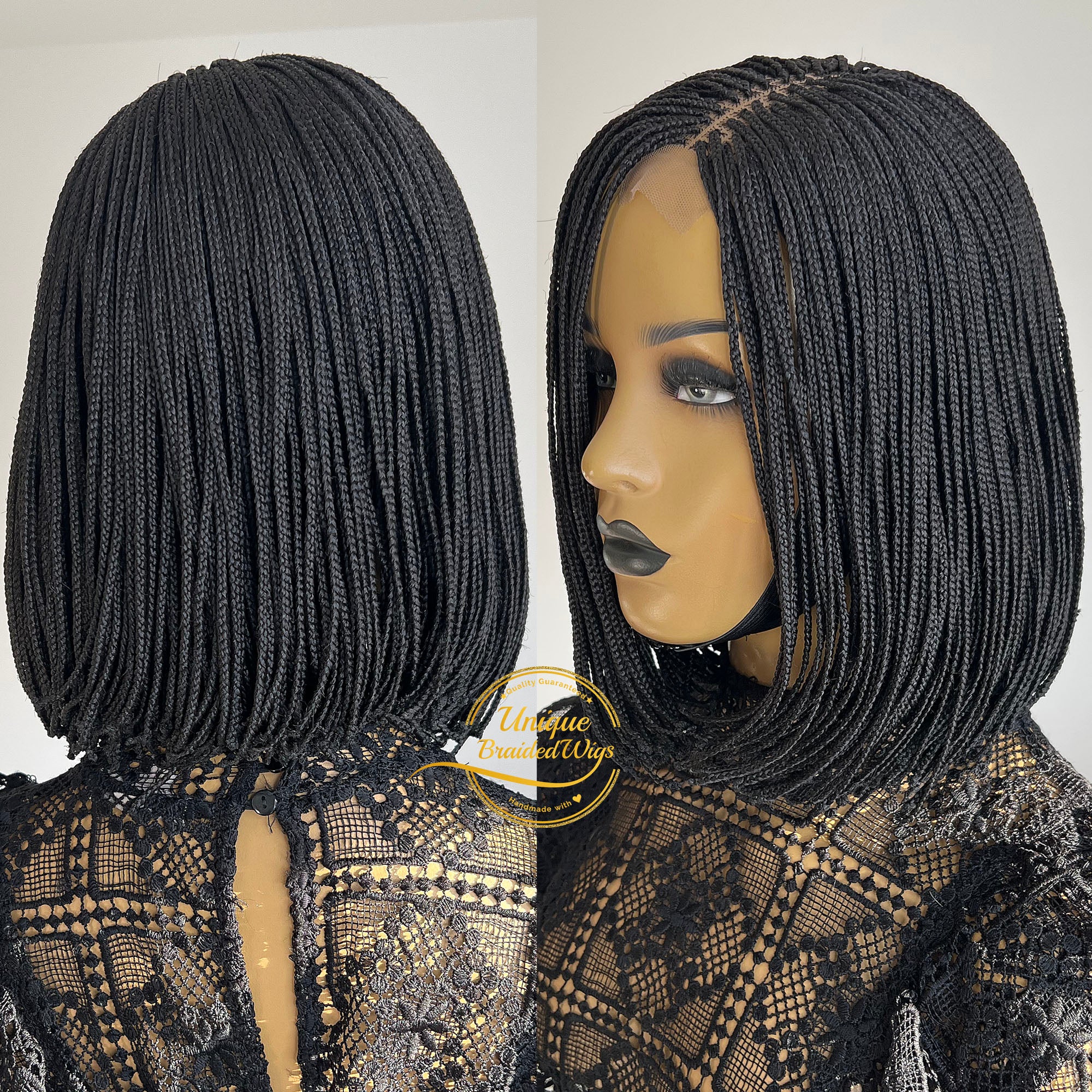 Edna Micro Box Braids - Color 1b - UniqueBraidedWigs