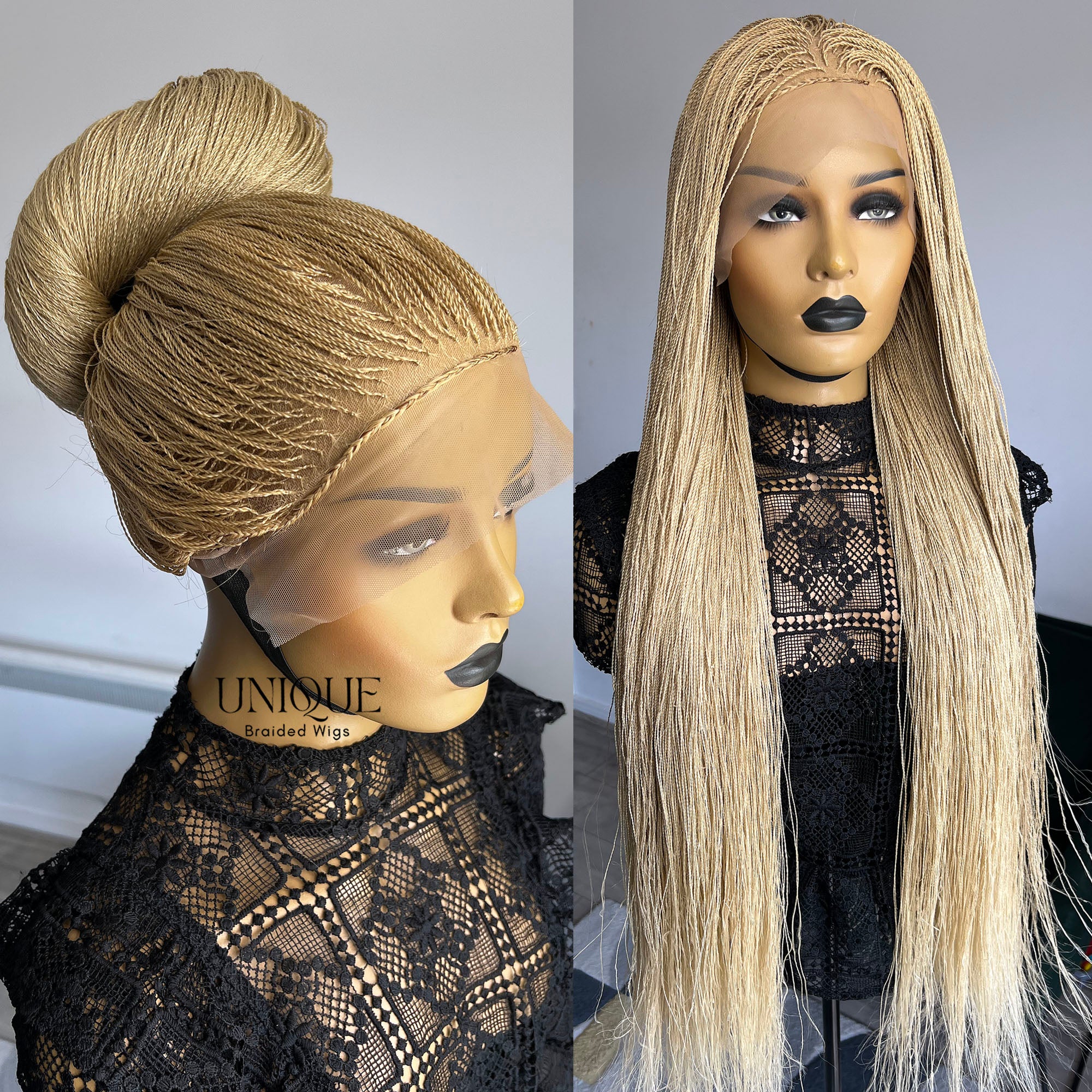 Full Lace Micro Needle Senegalese Twists Wig - Starr - UniqueBraidedWigs