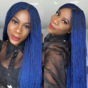 Unique Needle Senegalese Twists Wig - Blue