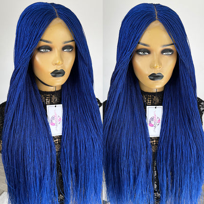 Micro Needle Senegalese Twists - Blue