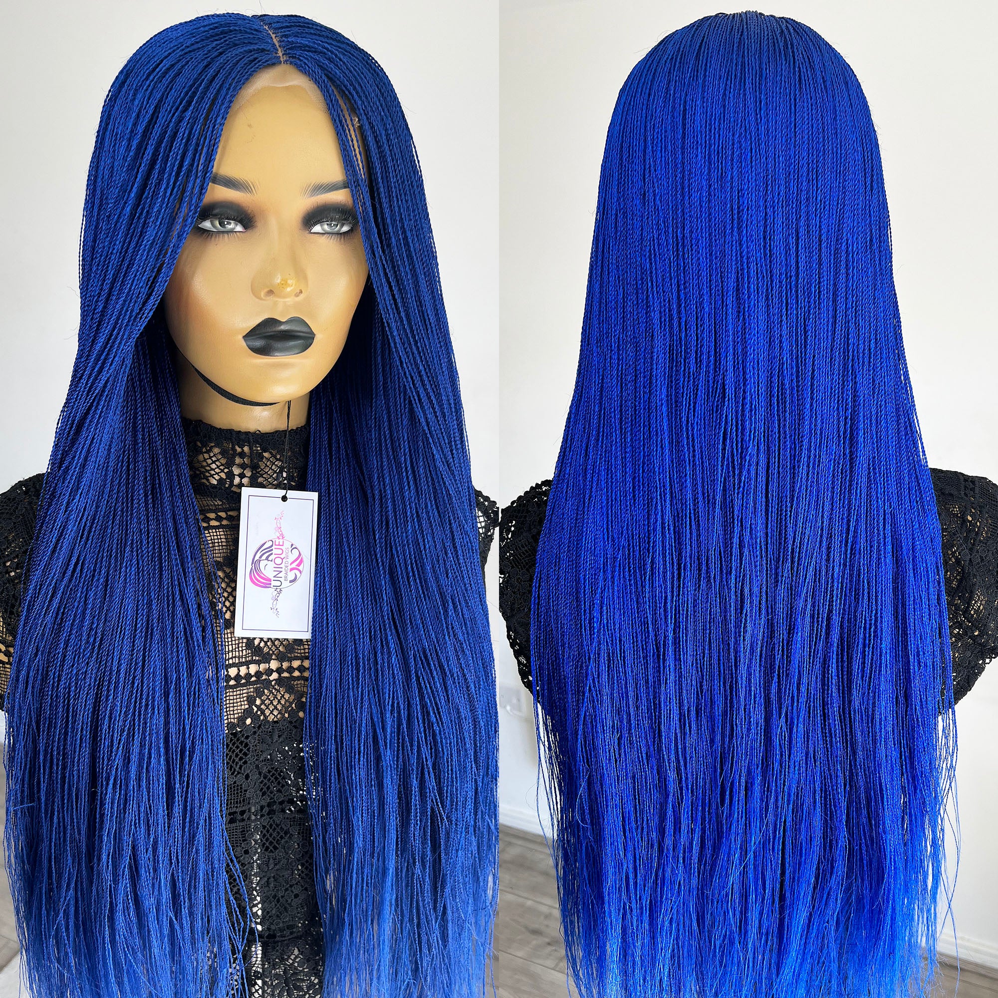 Micro Needle Senegalese Twists - Blue