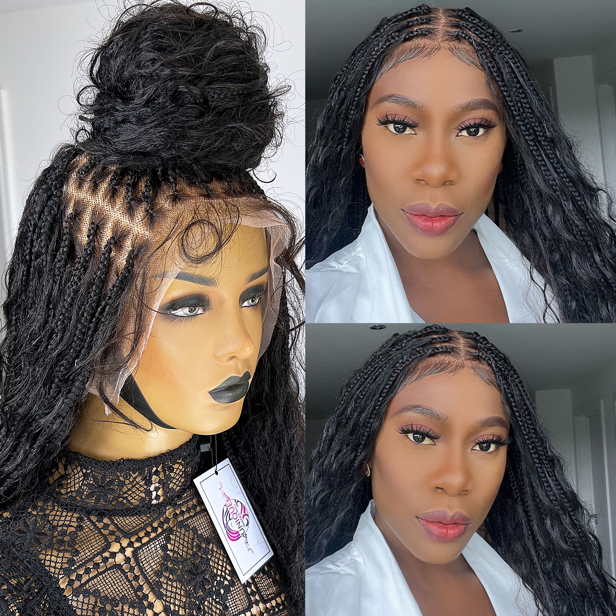 Boho Knotless Braided Wig - Leah - UniqueBraidedWigs