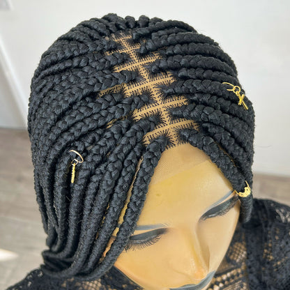 Lace Front Box Braided Wig - Ada - UniqueBraidedWigs