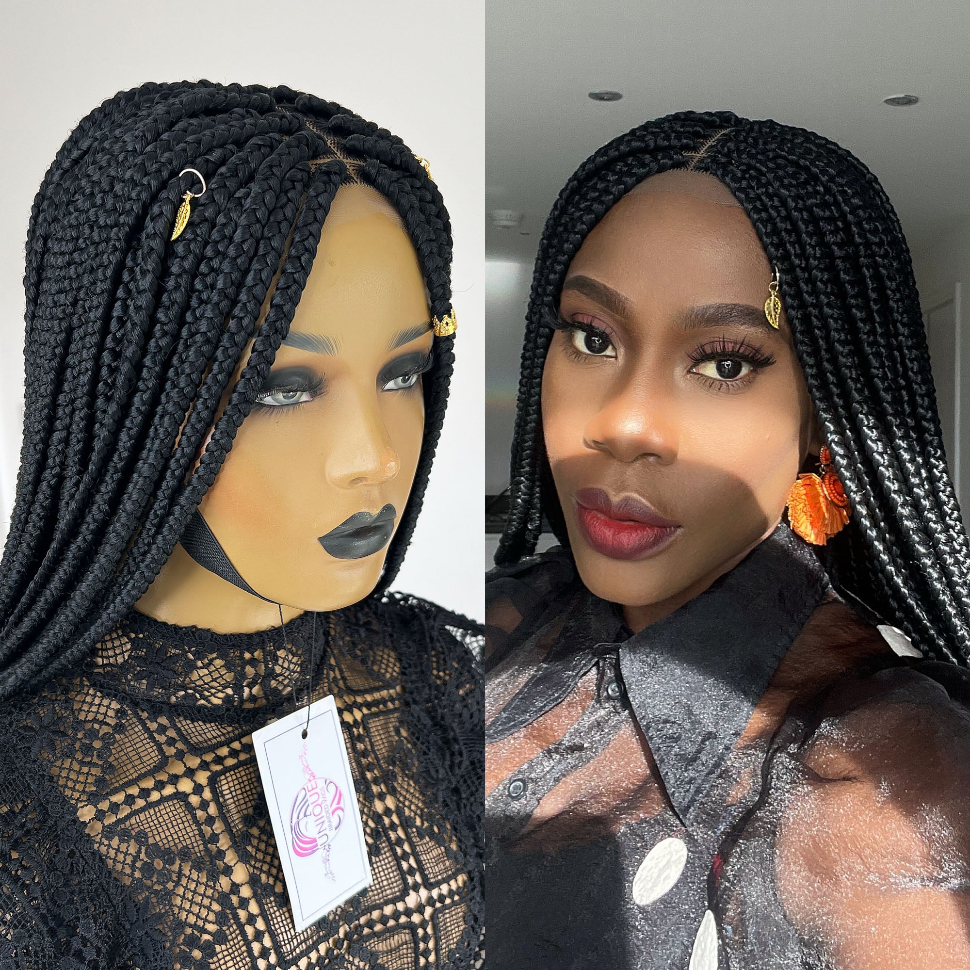 Lace Front Box Braided Wig - Ada - UniqueBraidedWigs