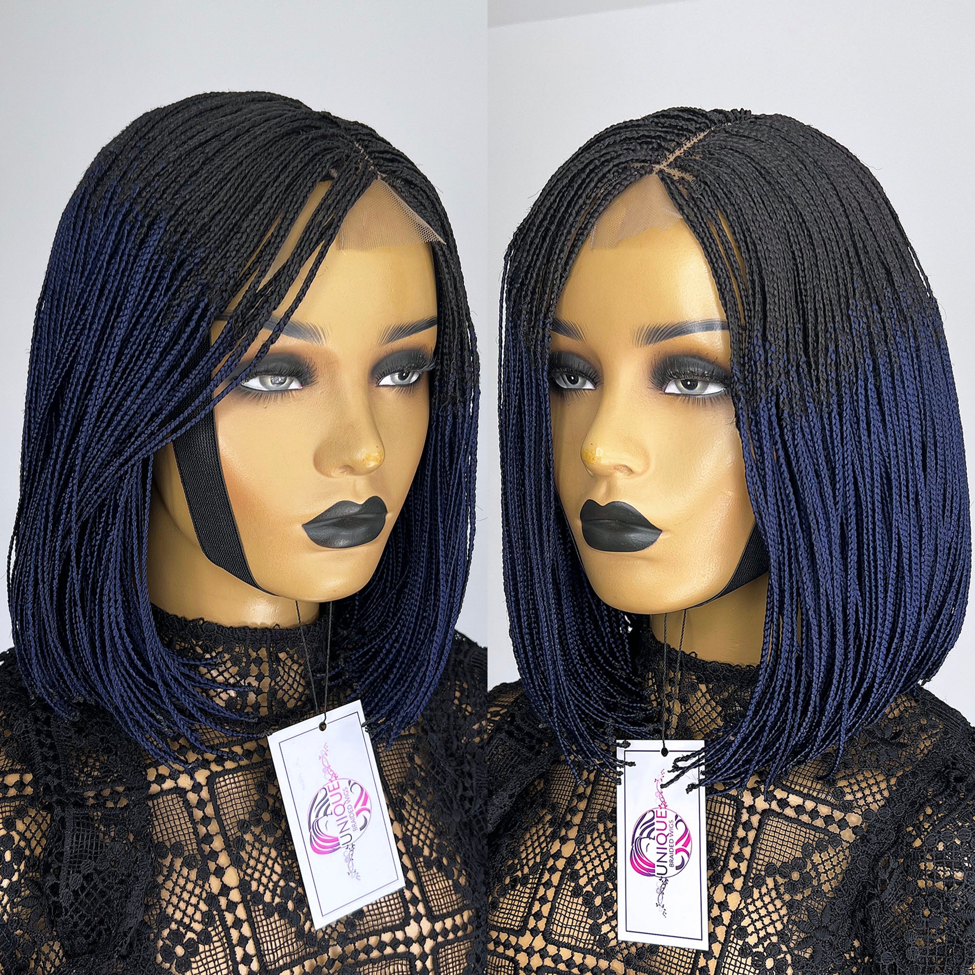 Edna Micro Box Braids - #1b/Bleu Ombre