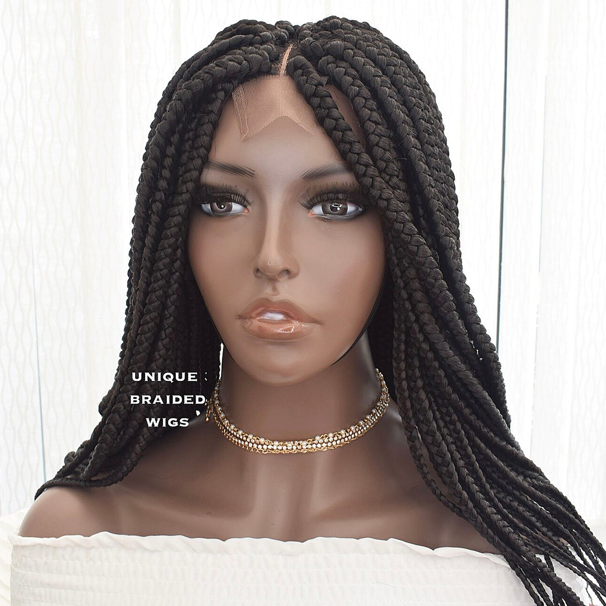 Box Braids Wig - Gwen - UniqueBraidedWigs