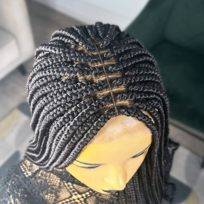 Medium Box Braided Wig - 1b