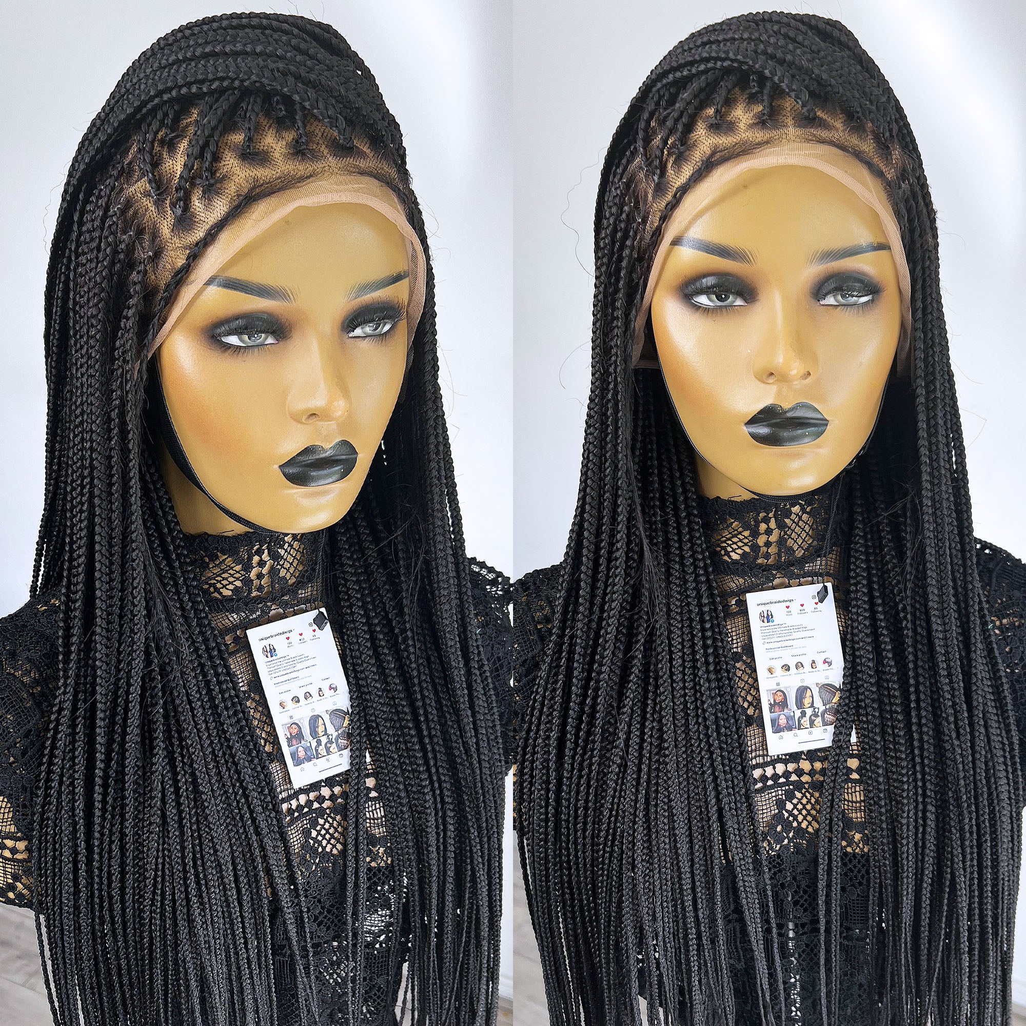 Knotless Box Braided Wig - Triangle Cut - UniqueBraidedWigs