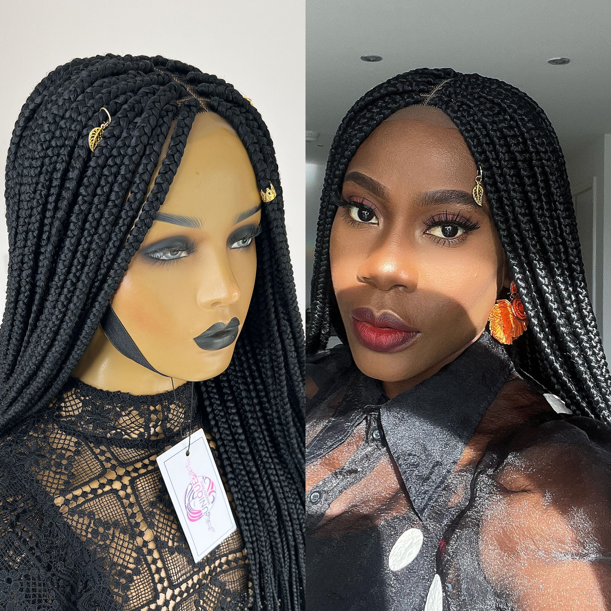 Lace Front Box Braided Wig - Ada - UniqueBraidedWigs