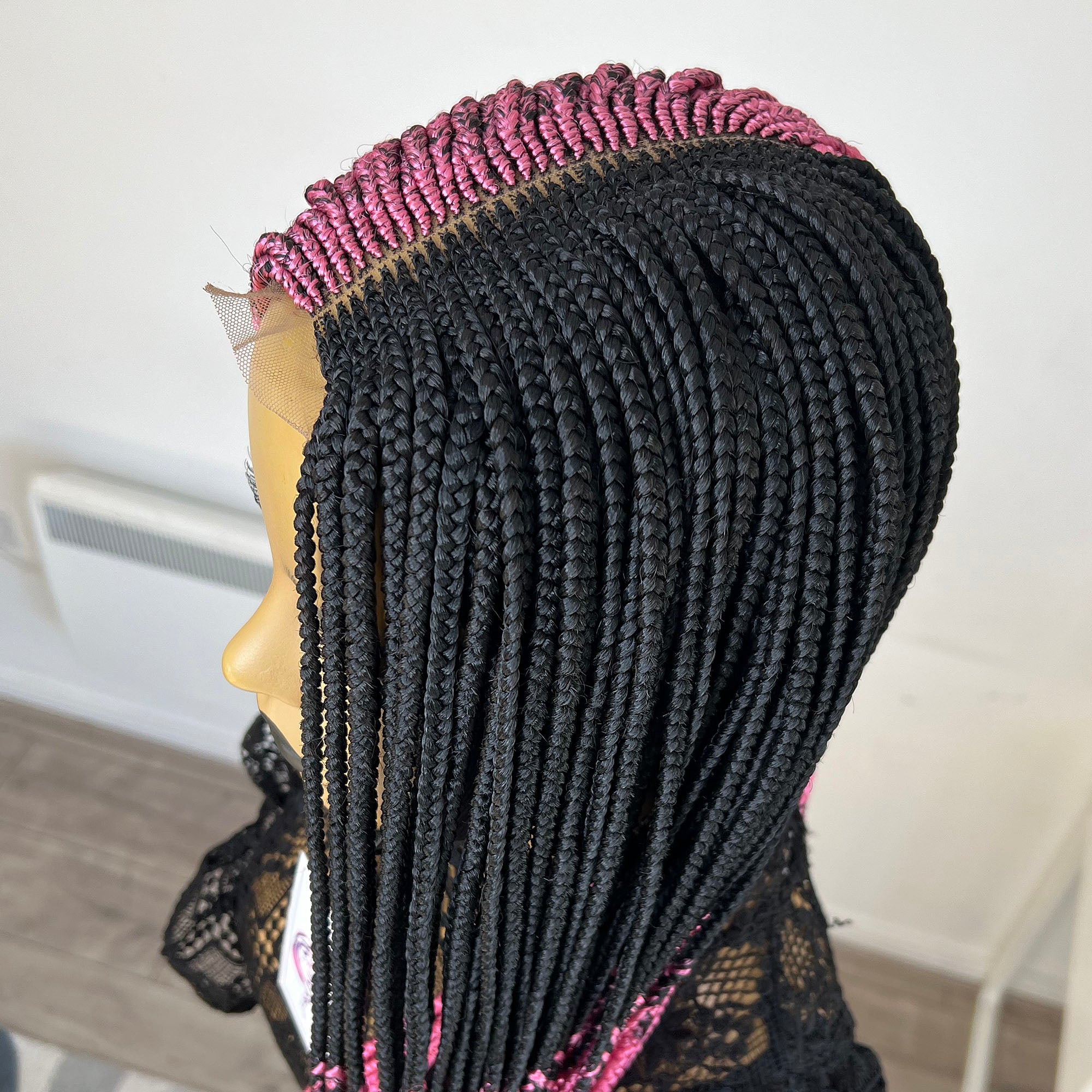 Perruque Cornrow Braids Ombre Inversée - Cendre