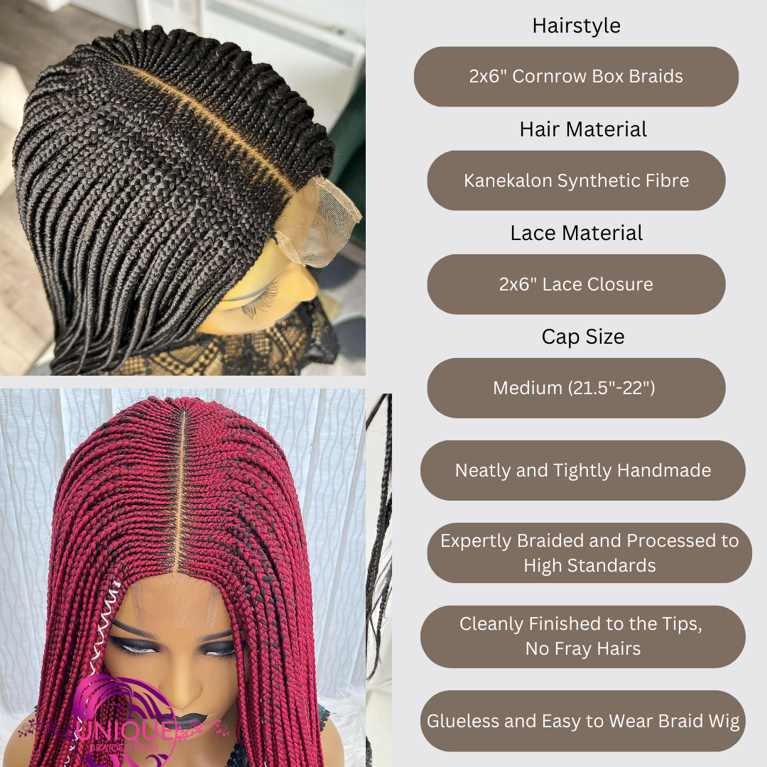 Cornrow Box Braided Wig - Deloris