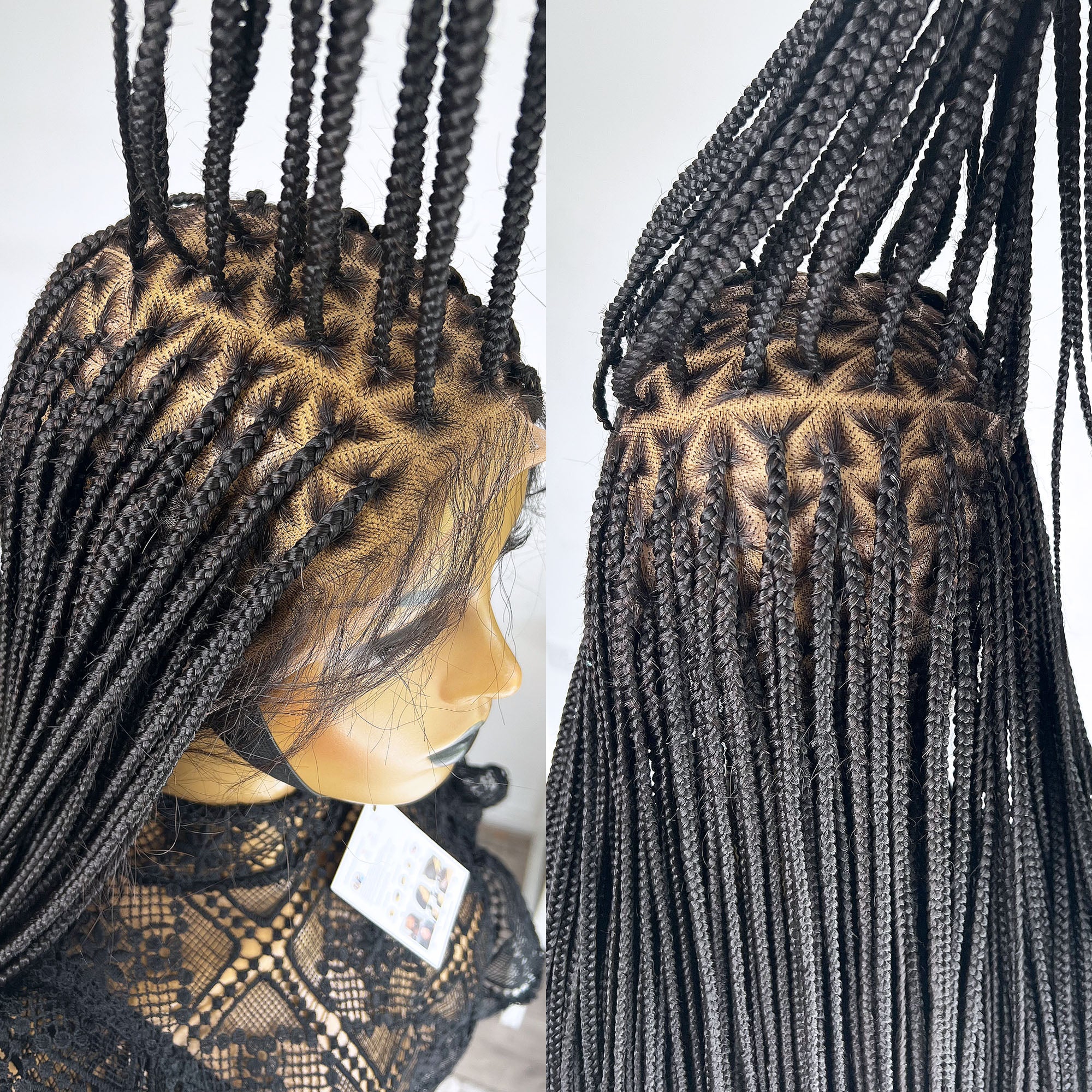 Knotless Box Braided Wig - Triangle Cut - UniqueBraidedWigs