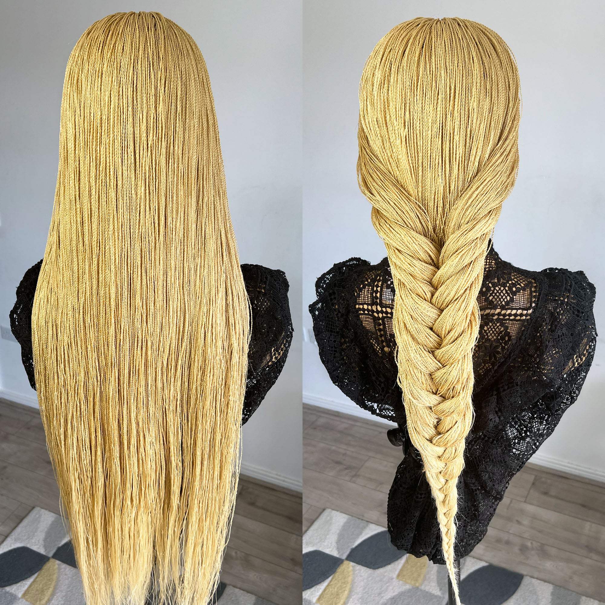 Unique Micro Needle Senegalese Twists Braided Wig - #613 - UniqueBraidedWigs