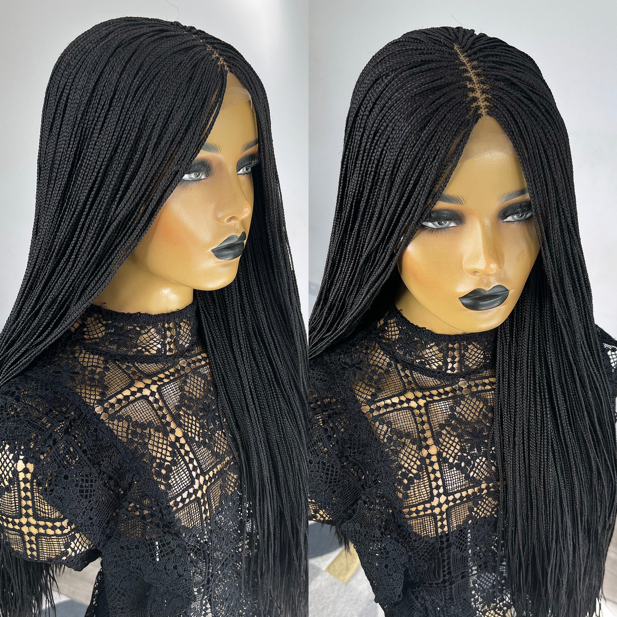 Micro Box Braided Wig - #1b