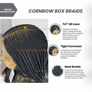Cornrow Box Braids Wig - Sabrina