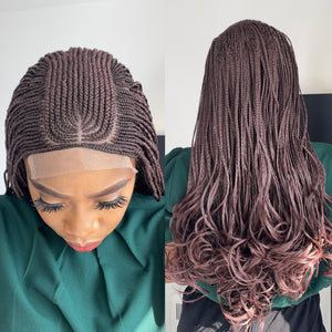 Cornrow Braids with Curly Ends - Color 33