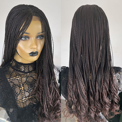 Micro Box Braided Wig with Curls - #33