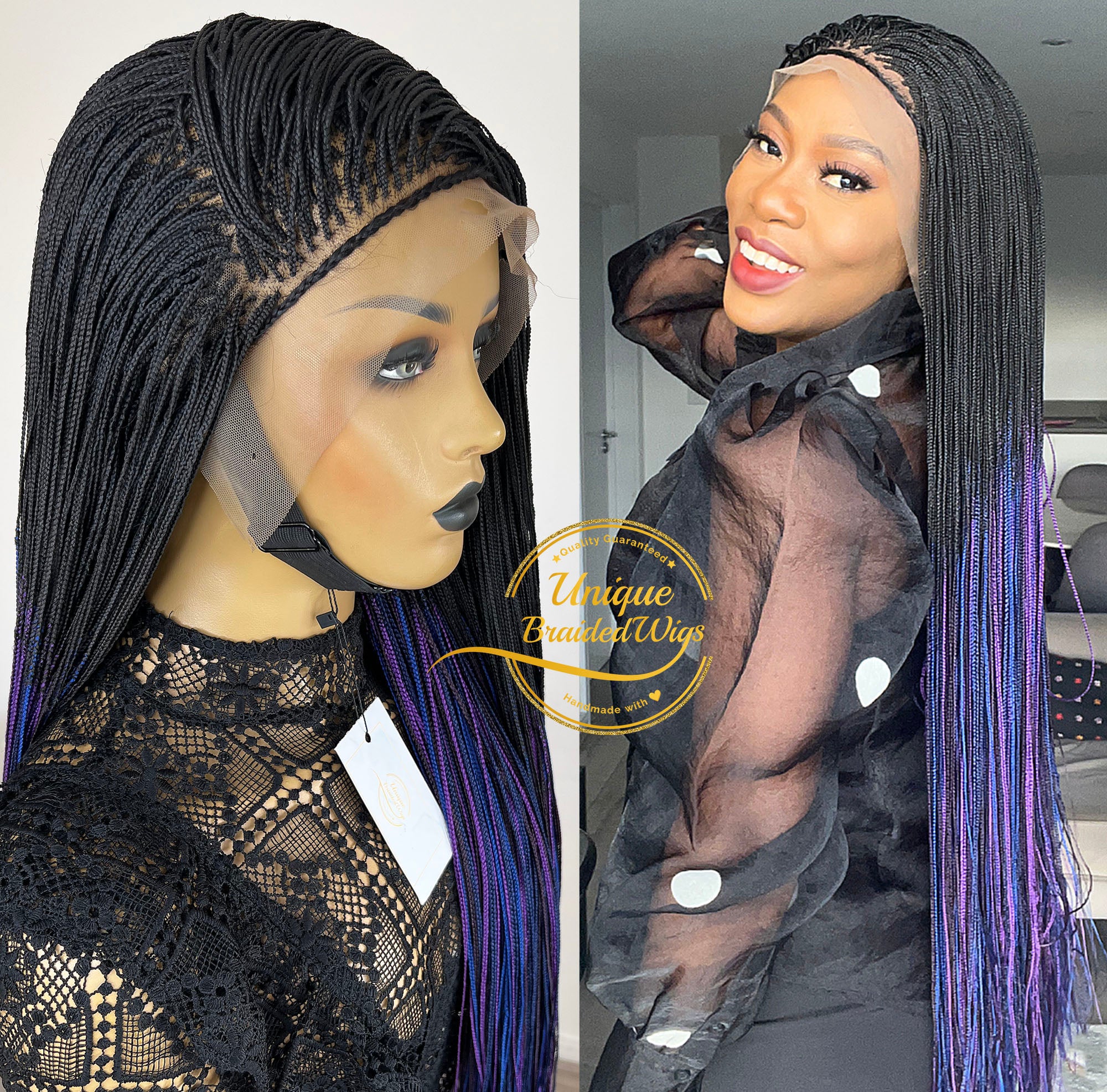 Ombre Needle Braid Wig - Nikki - UniqueBraidedWigs