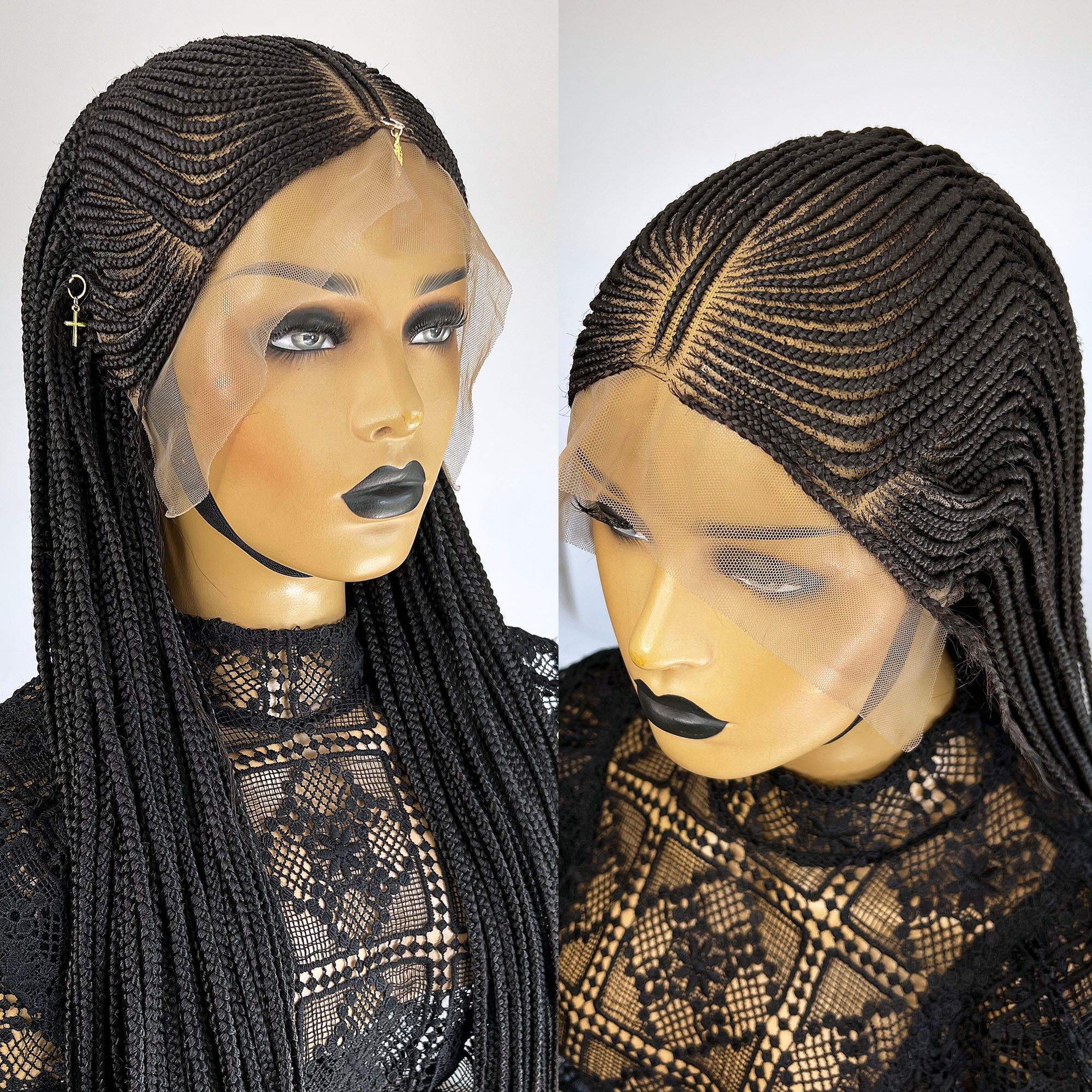 Lace Front Tribal Braids Wig - Tiffany