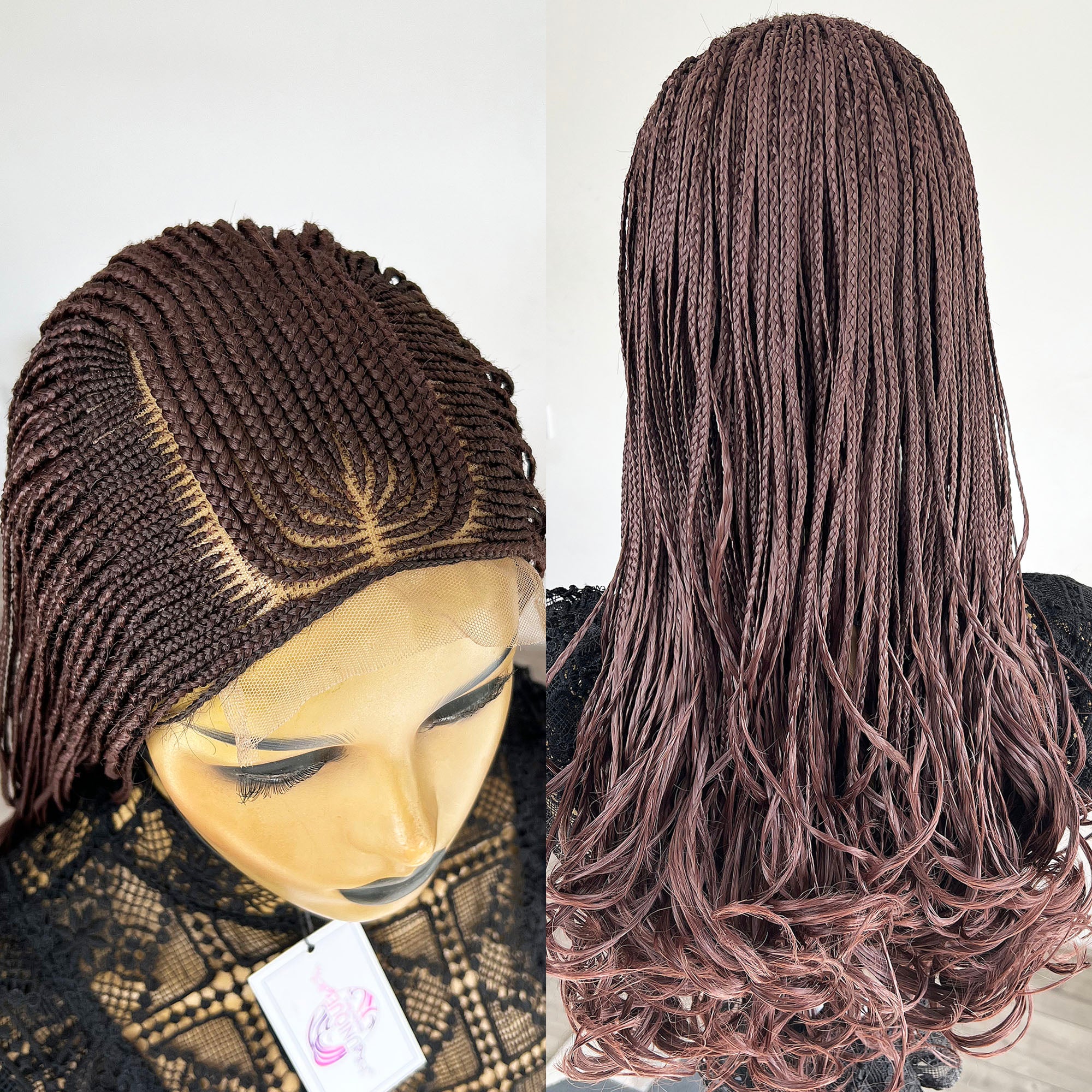 Cornrow Braids with Curly Ends - Color 33