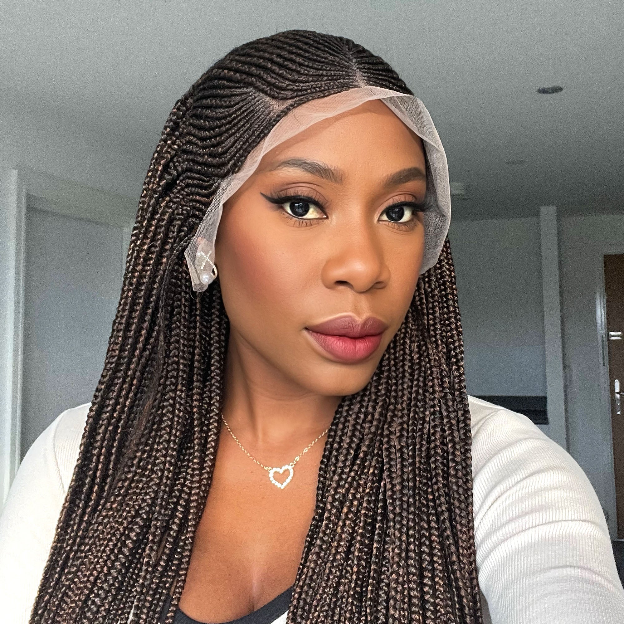 Lace Front Cornrow Braid Wig - #2/30 blend (ready to ship)