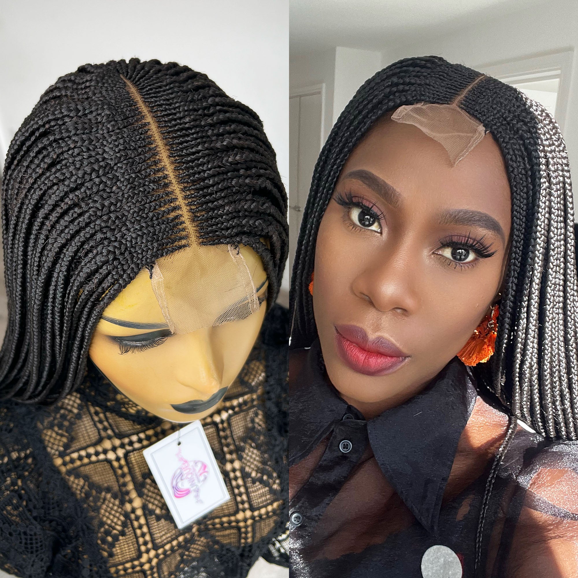 Cornrow Box Braided Wig - Deloris - UniqueBraidedWigs