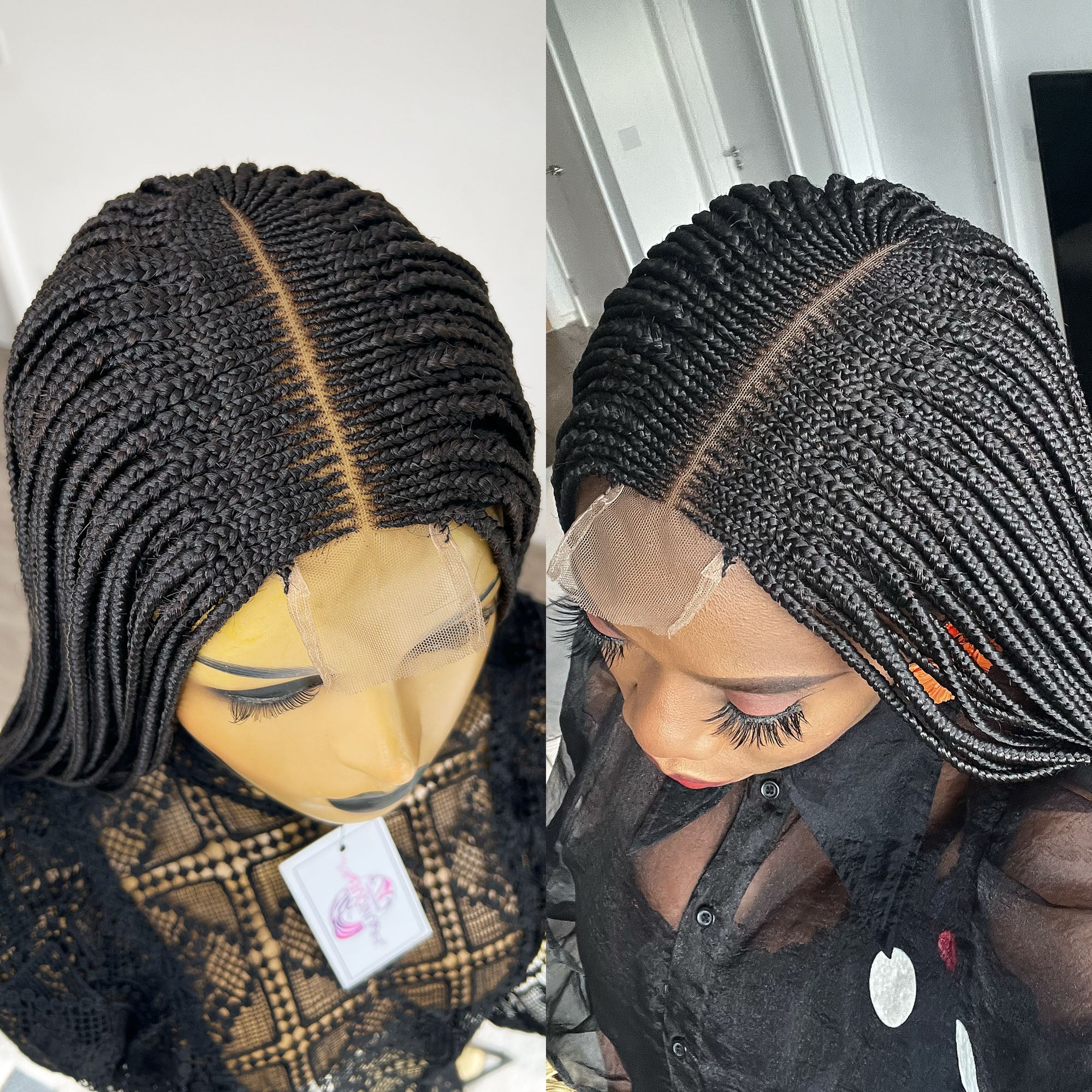 Cornrow Box Braided Wig - Deloris - UniqueBraidedWigs