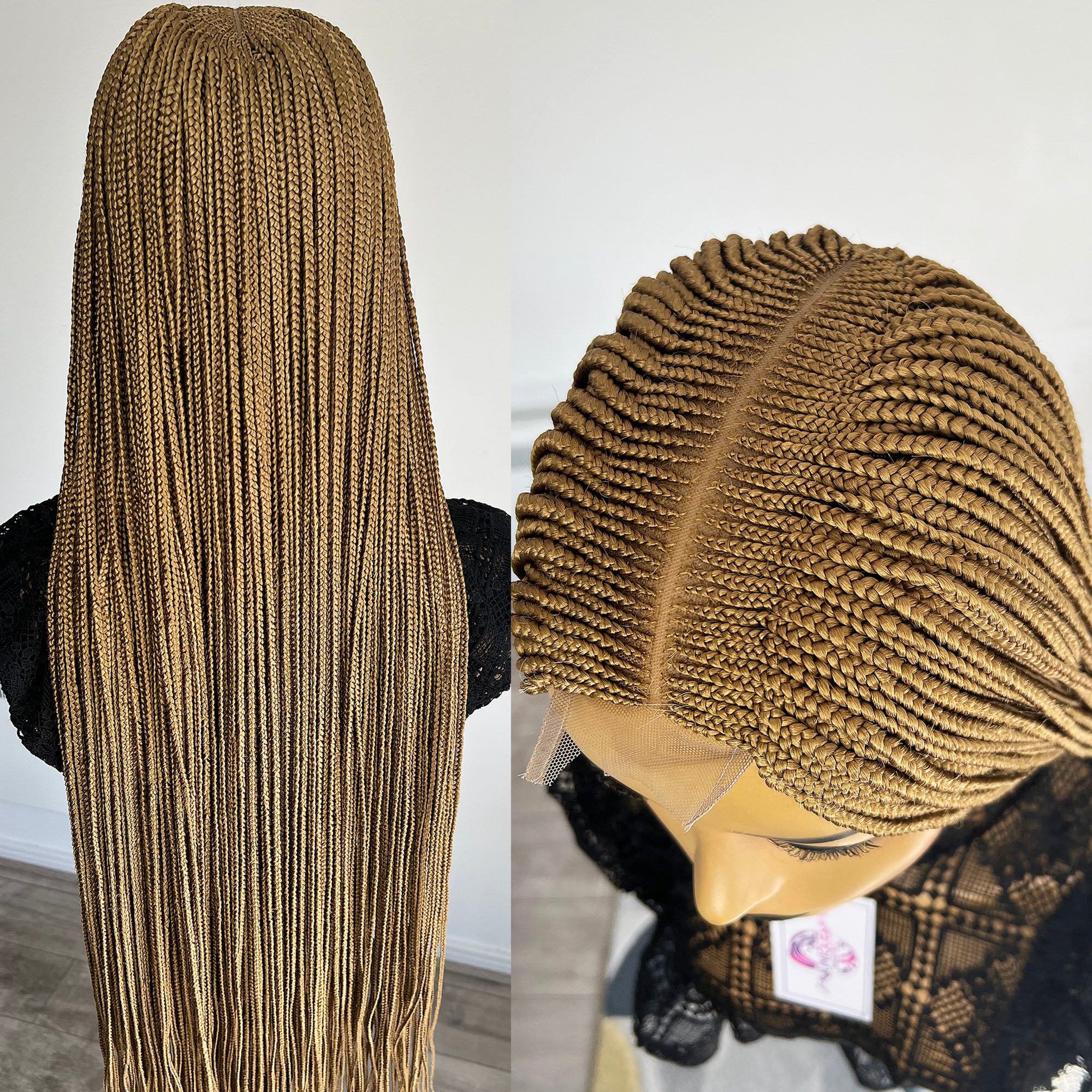 Cornrow Box Braids Wig - #27