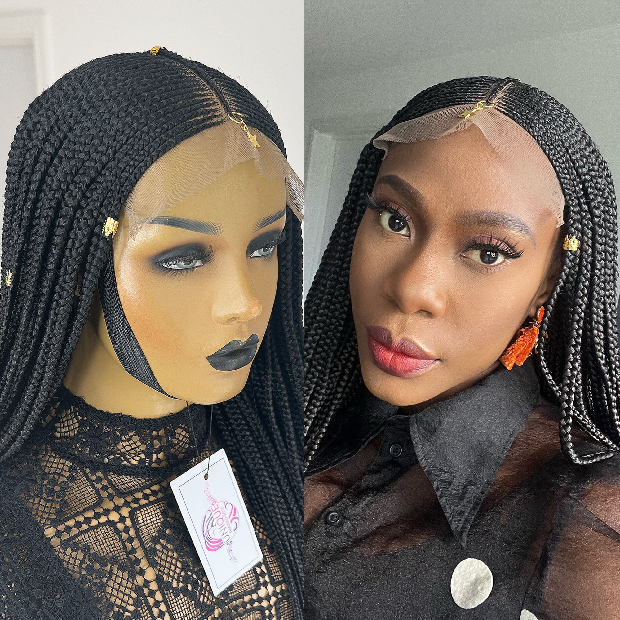 Cornrow Box Braids Wig - Sabrina - UniqueBraidedWigs