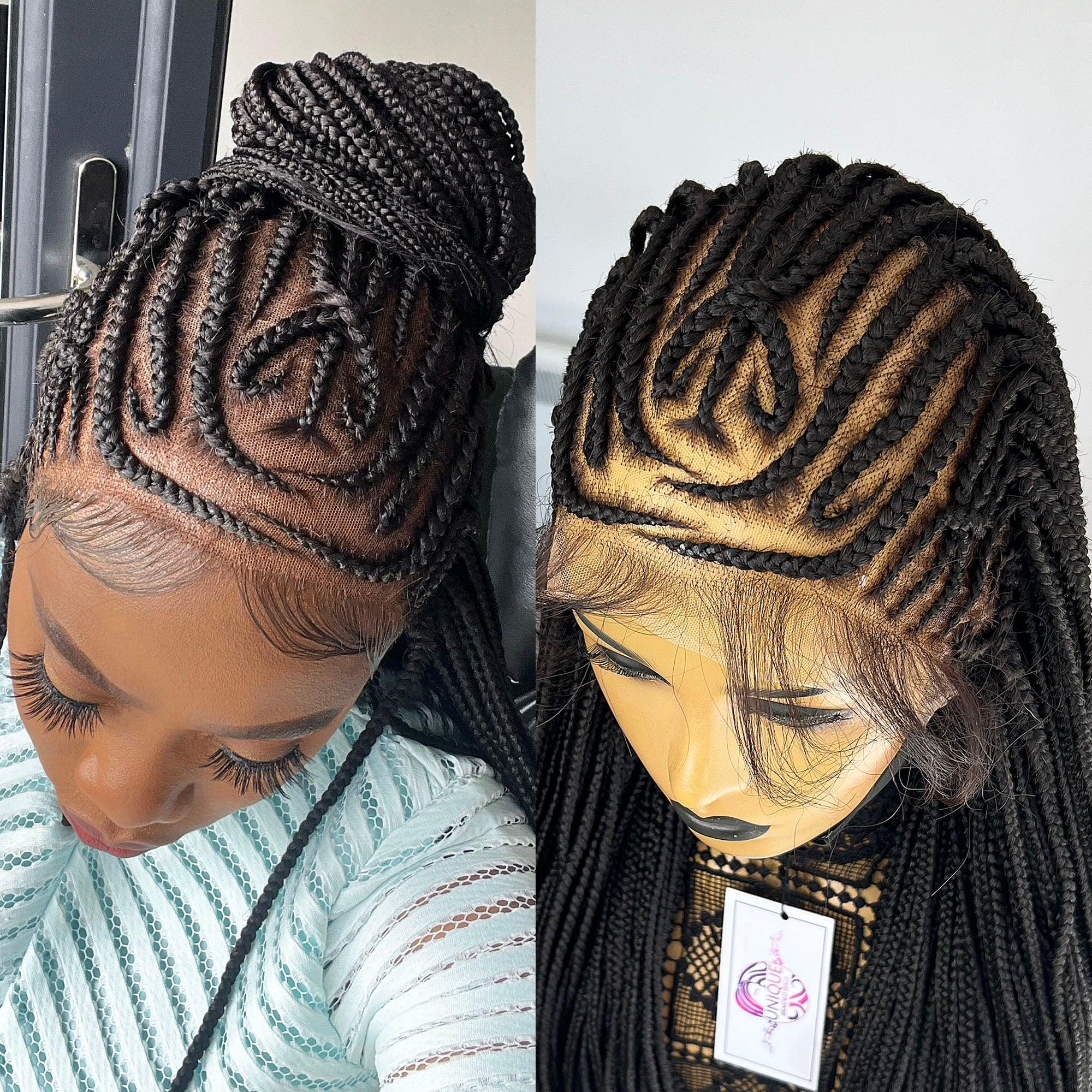 Natural looking braided wigs best sale