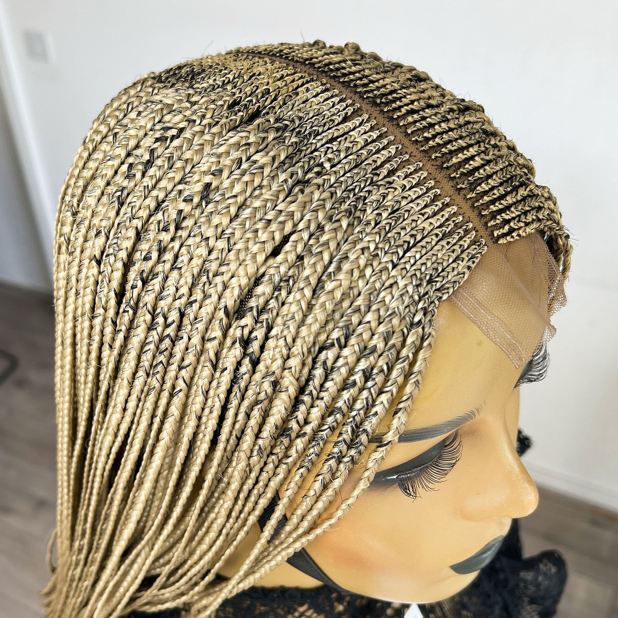 French Curls Cornrow Box Braids - UniqueBraidedWigs