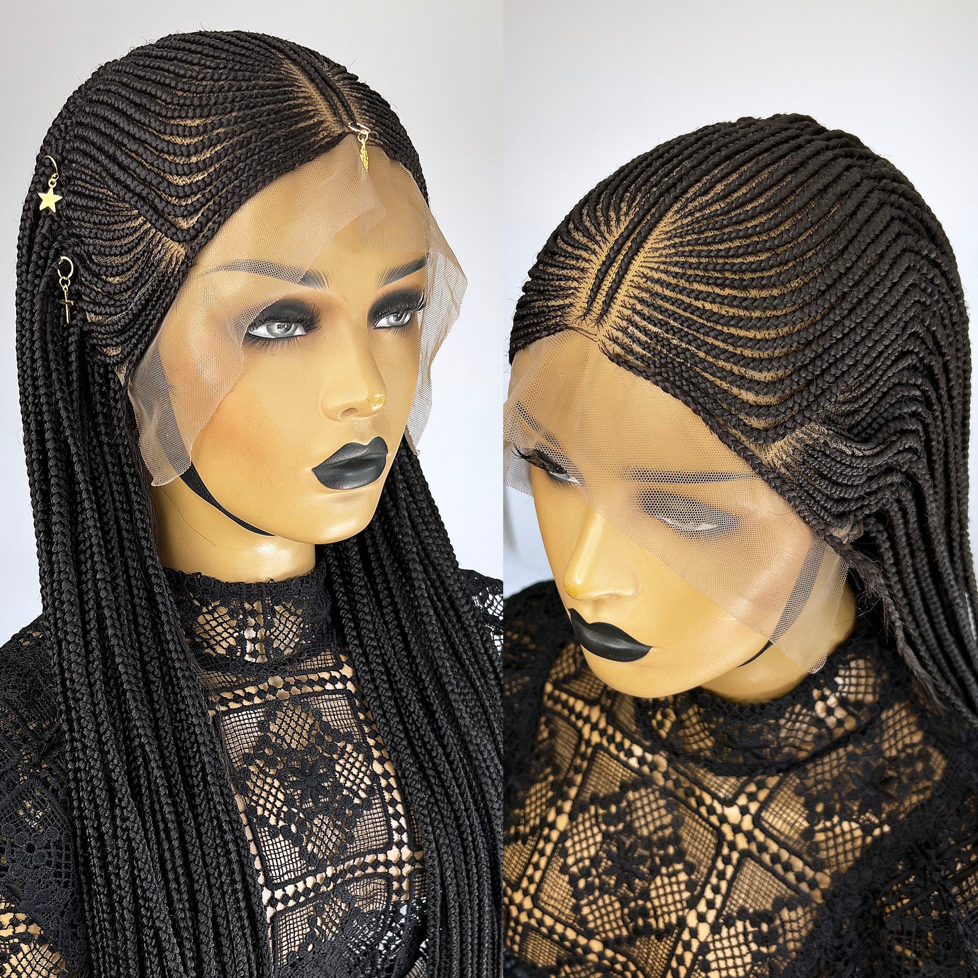 Lace Front Tribal Braids Wig - Tiffany - UniqueBraidedWigs