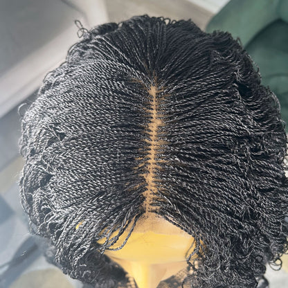 Micro Senegalese Twists with Curls - Color 1b