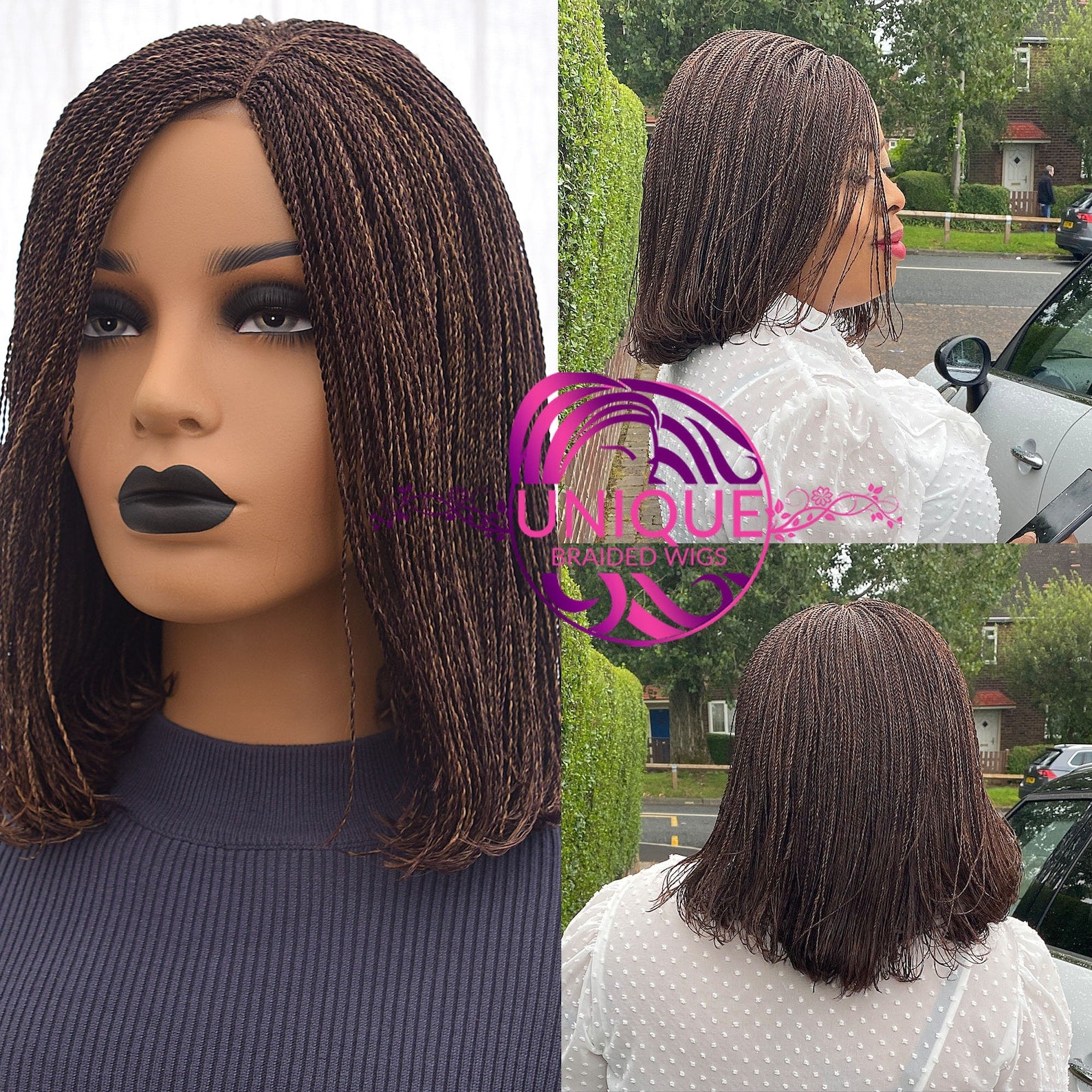 Micro Needle Senegalese Twists Braided Wig - Lulu - UniqueBraidedWigs