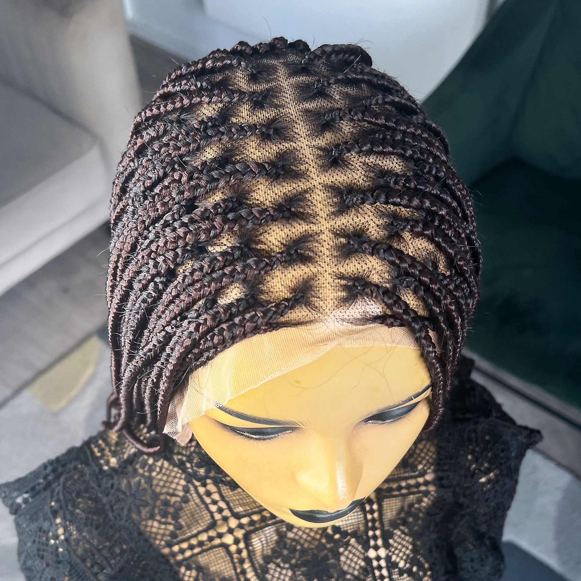 Lace Front Knotless Braided Wig - Color 33