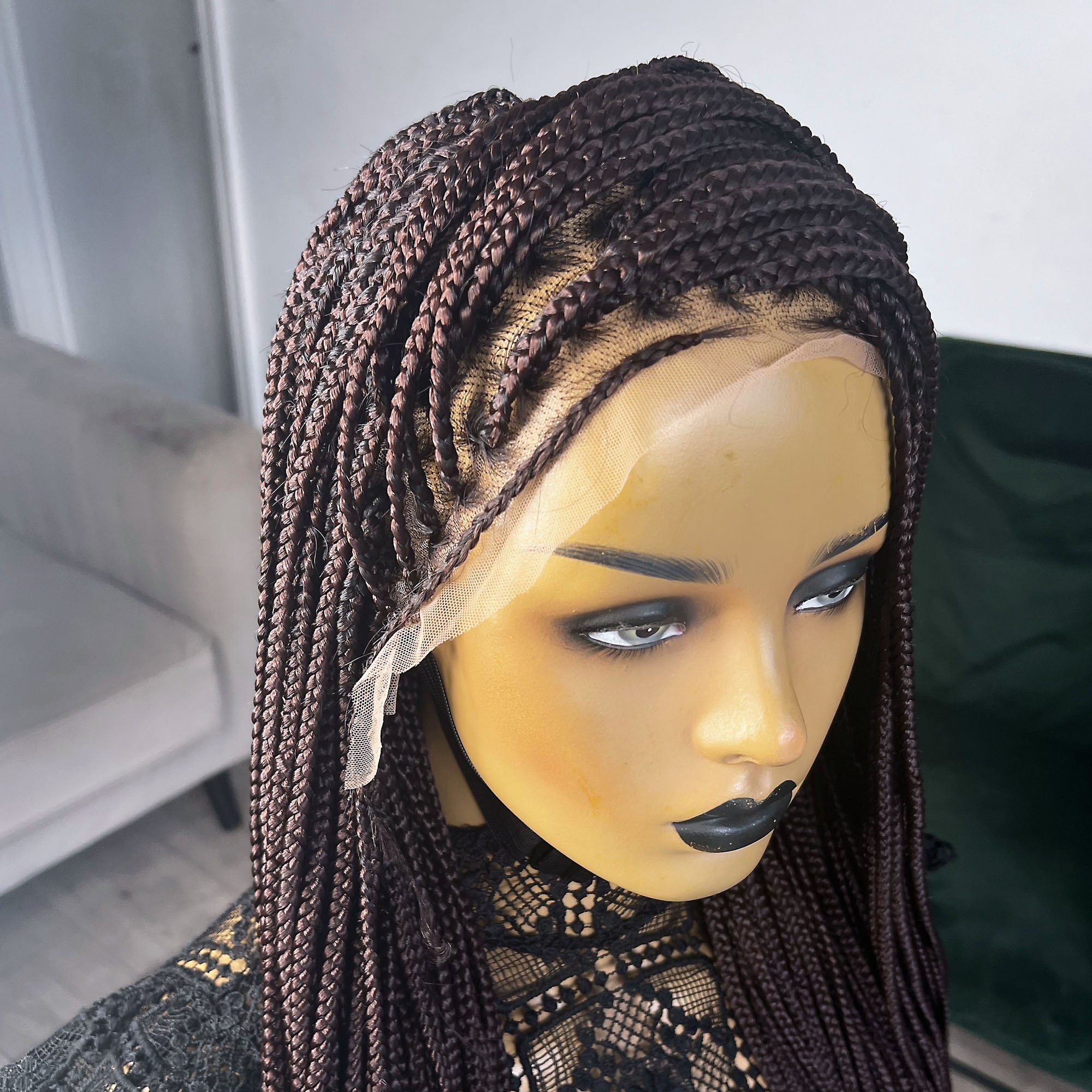 Lace Front Knotless Braided Wig - Color 33