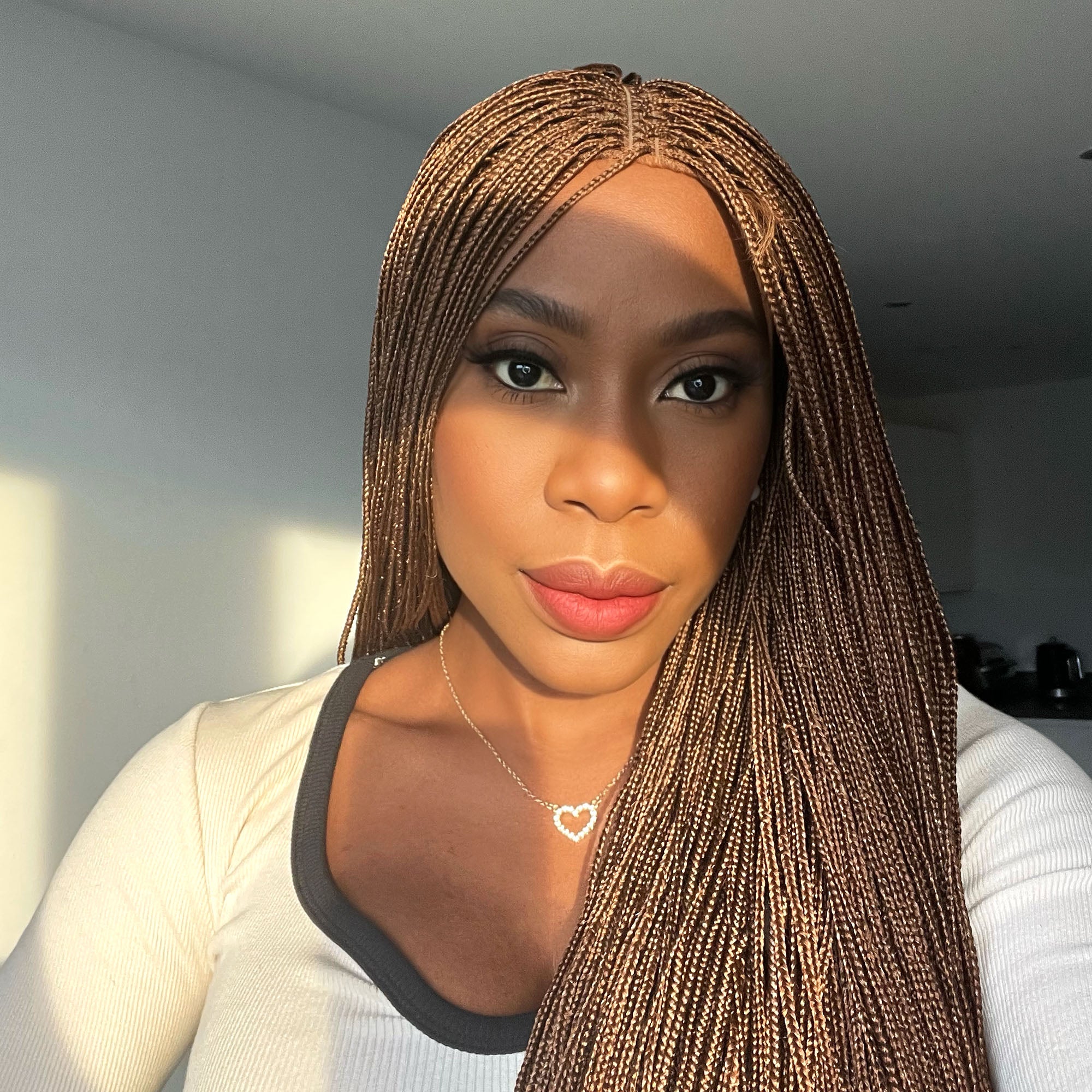 Lace Front Knotless Braided Wig - Vera - UniqueBraidedWigs