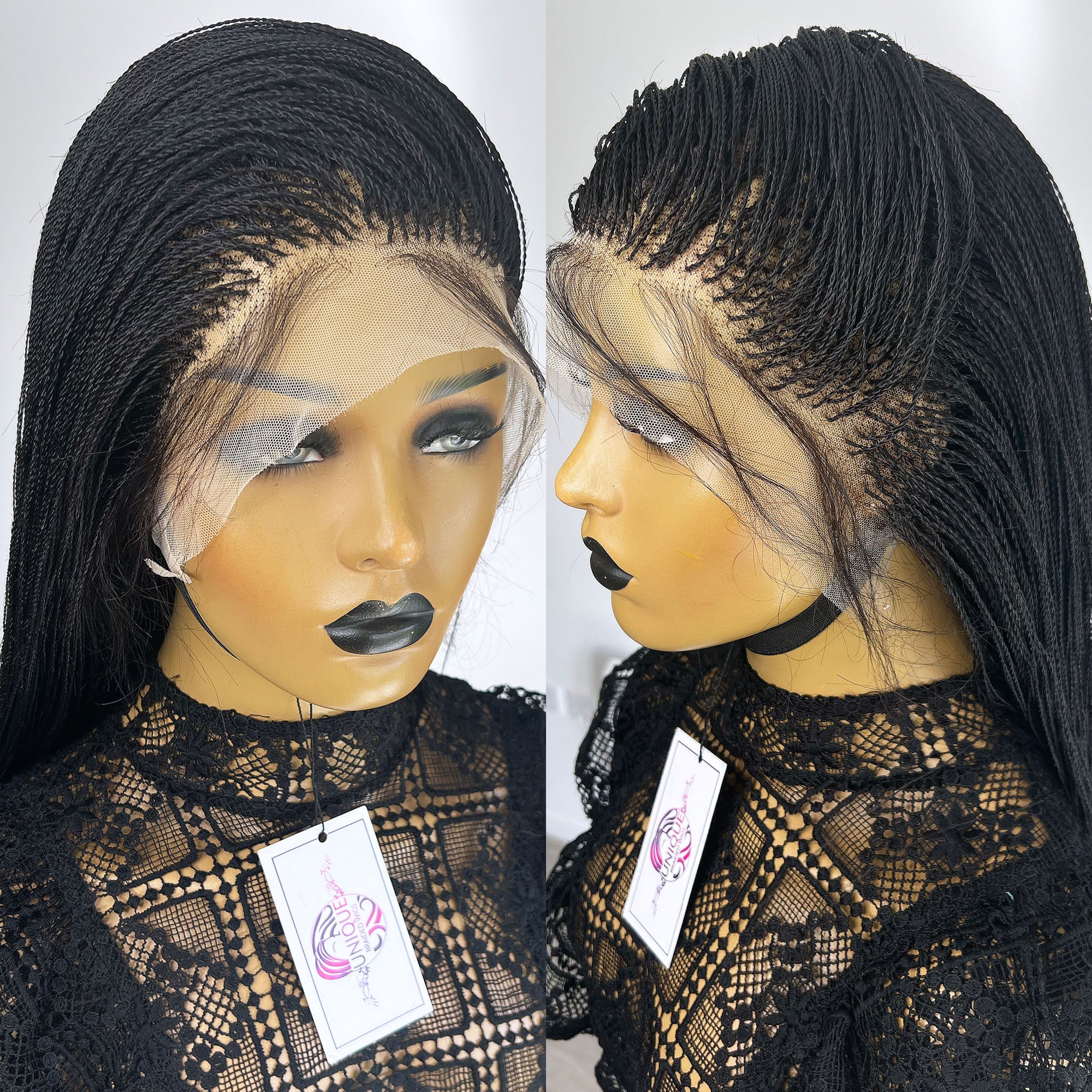 Lace Frontal Micro Needle Senegalese Twists Braid Wig - Erika - UniqueBraidedWigs